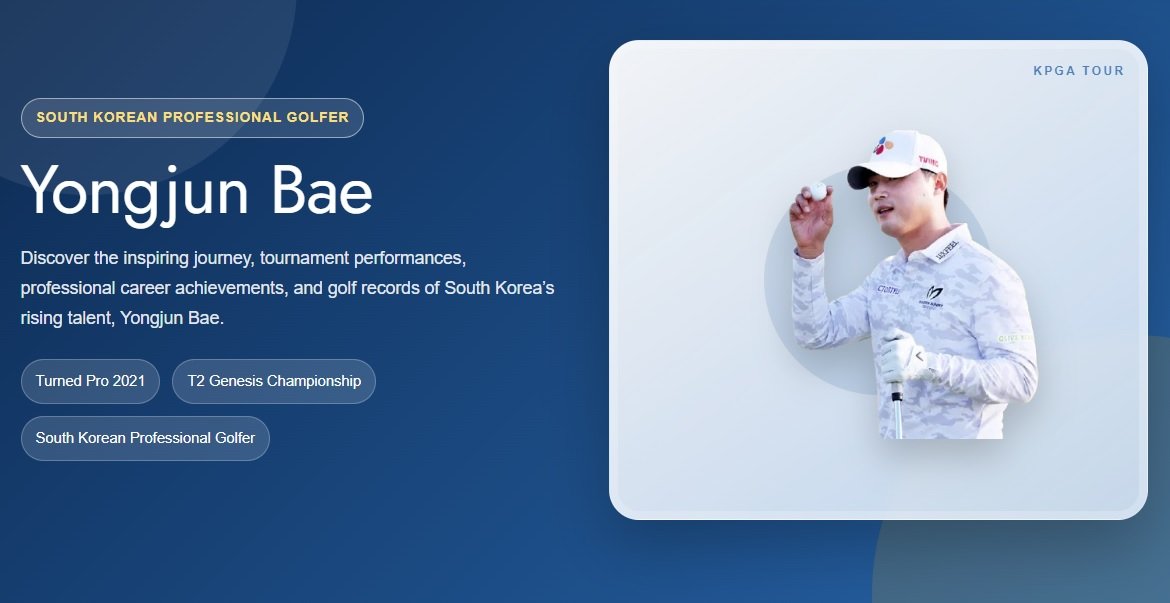 Yongjun Bae Golfer: Biography, Age, Wife, Career, Wiki and Net Worth